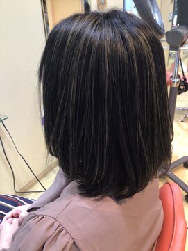 エイチエアー アルファ H'air alfa つつじヶ丘北口店 ブラックブルーオン細めハイライト