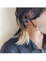 美容室 アイディー i-dee インナーブロンド×ウルフカット