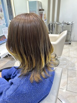 ケンジ 平塚 アネッタ(KENJE annetta) ミディアムヘア キツネカラー