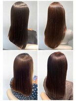 美容室フルール&nbsp;★縮毛矯正ロング♪コスメストレート髪質改善ココアベージュ