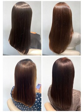 美容室フルール ★縮毛矯正ロング♪コスメストレート髪質改善ココアベージュ