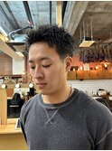 スパイキーショートピンパーマ#ツイストスパイラル眉毛カット