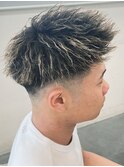 奈良men'sフェードジェットモヒカン ツイストパーマ