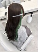 グリーン イヤリングカラー