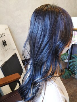 ヘアケアゲート(hair care Gate) レイヤーブルー×インナーホワイト