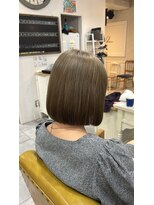 シアン 立川店(Shian)&nbsp;ぱつっとボブ×つやつやオリーブベージュ