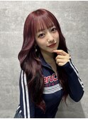 桜木心菜ちゃん/小顔レイヤーカット/チェリーブラウン/20代/30代