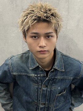 ラベル 渋谷(LAVEL) スパイキーショート/ブロンド/メンズカット/メンズショート