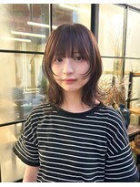 エルム 原宿 表参道(yelm)&nbsp;ブリーチなしのナチュラルラベンダーピンクとザクザクレイヤー