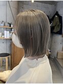 グレーベージュボブ*外ハネボブ
