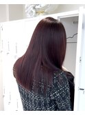 ボルドーカラー/小顔に見せるヘア［上大岡］