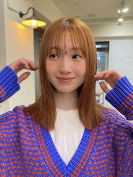 ガーデン 渋谷(GARDEN) アプリコットオレンジ　ブリーチなしダブルカラー　似合わせ