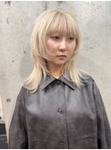 ブロンド/レイヤーカット/ブリーチ/ダブルカラー/ハイトーン