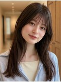 大人可愛いロングレイヤー20代30代40代◎前髪あり艶髪越谷