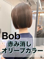 ヘアサロン ドットプラス 町田店(dot. plus)&nbsp;【市井友佳子】アイロンなしミニボブ/ダークブルー/町田
