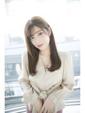 サロンドミルク 原宿(salon de MiLK) 【salon de MiLK 原宿】透明感×耳かけアッシュベージュ