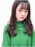 暗髪ロング!ダークブラウン!ぱっつん