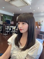 オークヘア 福間店(OAK hair calme) 韓国風フルバング/透明感カラー