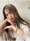 透明感ミルクティー×顔周りローライト