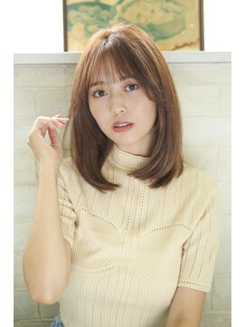 ガーランド (Garland) くびれ/ピンクベージュ/ウルフ/前髪/インナーグレージュ/表参道