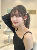レイヤーカット韓国ヘア