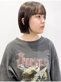 【松戸　石山】黒髪ぷつっとミニボブワイドバング耳掛け