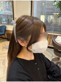結んでも下ろしても可愛い顔まわり
