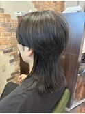 襟足長めのメンズマッシュウルフ