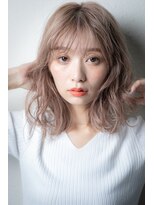 モッズヘア 上尾西口店(mod's hair) 透明感ハイトーンカラー小顔ウェーブミディアムv上尾20代30代