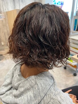 エヌアンドエー せんげん台店(N&A) ゆるふわパーマボブ×秋冬カラー 髪質改善トリートメント