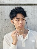 スパイキーパーマツイストスパイラルパーマメンズマッシュ