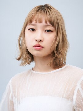 ヘアサロン ガリカ 表参道(hair salon Gallica) 小顔似合わせ髪質改善ミディアムレイヤーボブ/メルティカラー