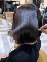 ロンドアベニール 北千住(Lond avenir)&nbsp;イメチェン外ハネボブ美髪ワイドバングレイヤー髪質改善縮毛矯正