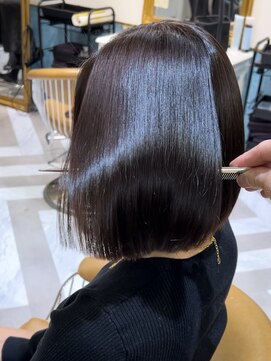 ロンドアベニール 北千住(Lond avenir) イメチェン外ハネボブ美髪ワイドバングレイヤー髪質改善縮毛矯正