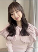 黒髪/ボブルフ/ネビージュ/小顔/ワンレン/レイヤー/韓国風