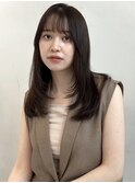 姫カットレイヤー/ワンカール/マロンベージュ/レイヤー/韓国風