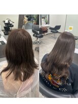 ガルボヘアー 桟橋店(garbo hair) プルシールエクステオリーブベージュ高知美容院