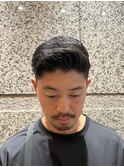 銀座　理容室　barber サイドパート　ツーブロック