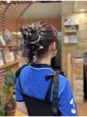 華やかお団子ヘア☆