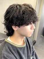 フィフスパーク(fifth PARK)&nbsp;渋谷メンズウルフカットシャドウパーマ波巻きスパイラルパーマ