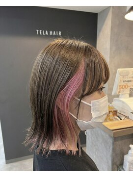 テーラヘアー 稲毛店(TELA HAIR) ピンク♪イヤリングカラー