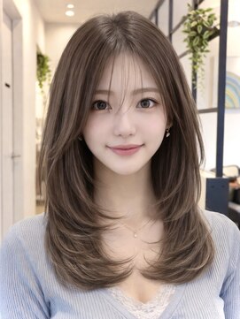 フリック 京都河原町店(FLICK) ★セミロングレイヤー/ミルクブラウン/シャギーカット/京都/四条