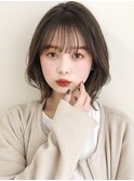 ミルクティーブロンド小顔カットうるツヤ美髪エアリーカール