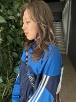 ロックス バイ マグ 松本(rocks BY MAG)&nbsp;オリーブベージュ透け感艶髪ロング大人美髪