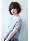ななめバングリラックスショートボブ