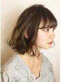 【RISK】ゆるふわパーマ×肩ラインボブ【三鷹】