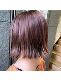 Apiuz Hair　ハイライト×くすみピンク
