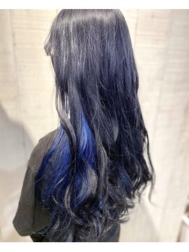 ロッコ 深谷店(ROCCO) ＃インナーカラー＃ブルー＃カラーバター＃ブルーブラック＃N.