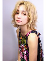 ラフィス ヘアー リノ 三宮店(La fith hair lino)&nbsp;【La fith】 ハイトーン×ウルフボブ