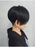 透明感♪髪質改善カラー小顔艶感前下がりショート